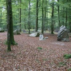 Pierre courcoulée and cordon des Druides