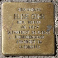 Stolperstein dedicated to Elise Cohn