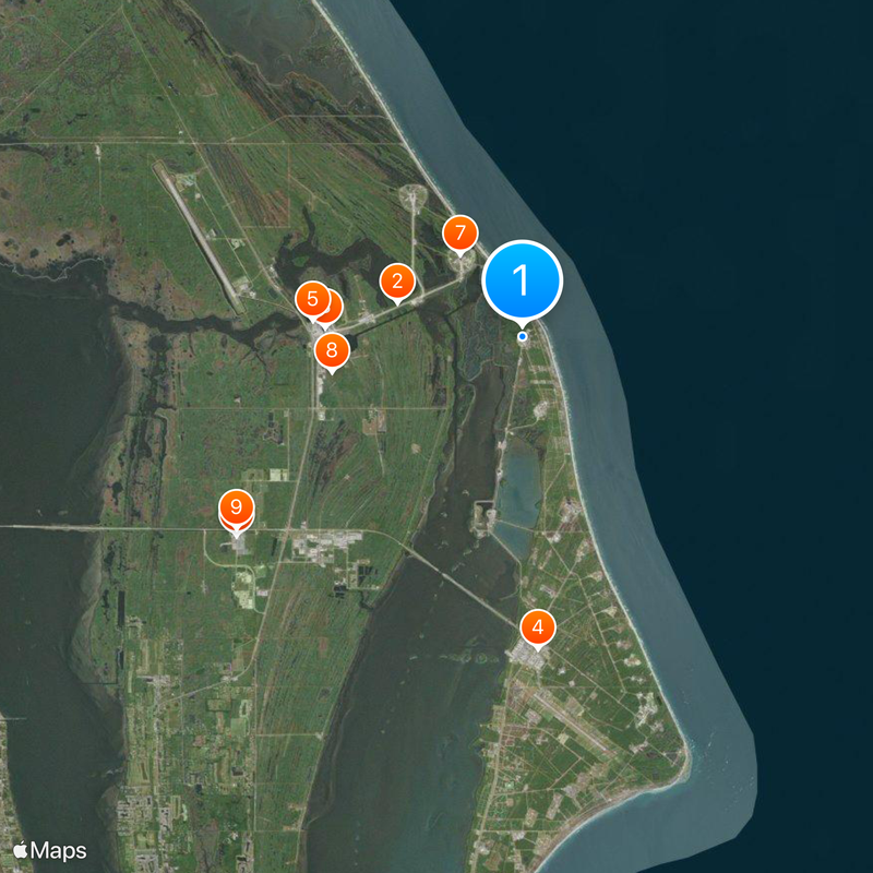 Cape Canaveral Space Launch Complex 41 Map