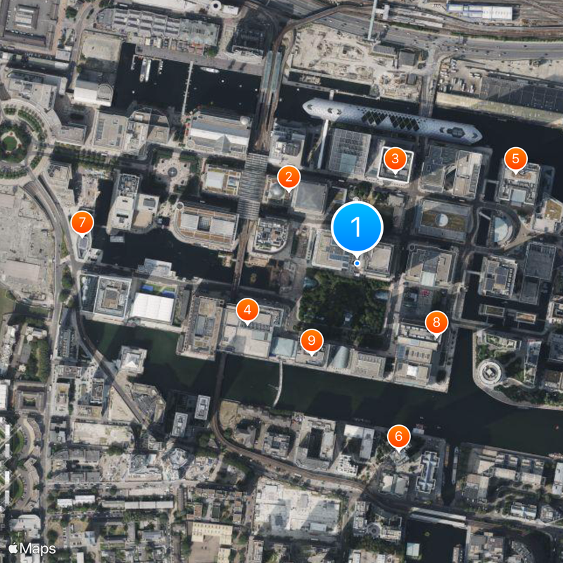 25 Canada Square Carte