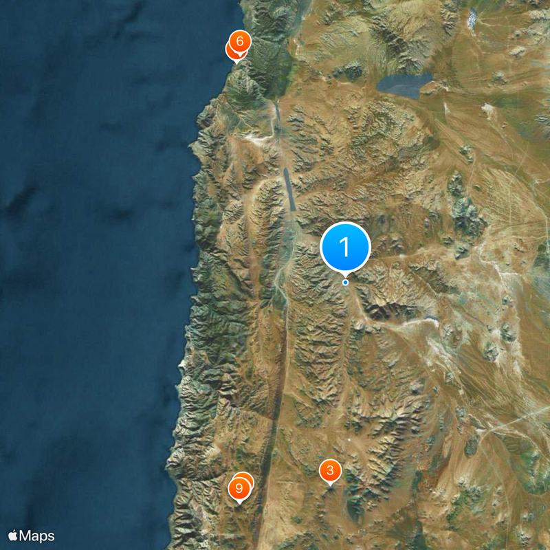 Mano del Desierto Mapa