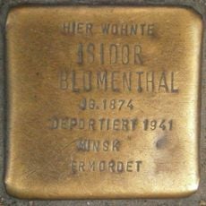 Stolperstein en memoria de Isidor Blumenthal