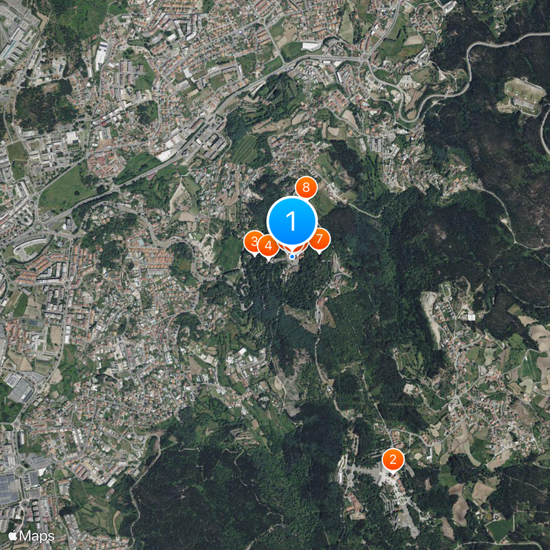 Santuário do Bom Jesus do Monte Mapa