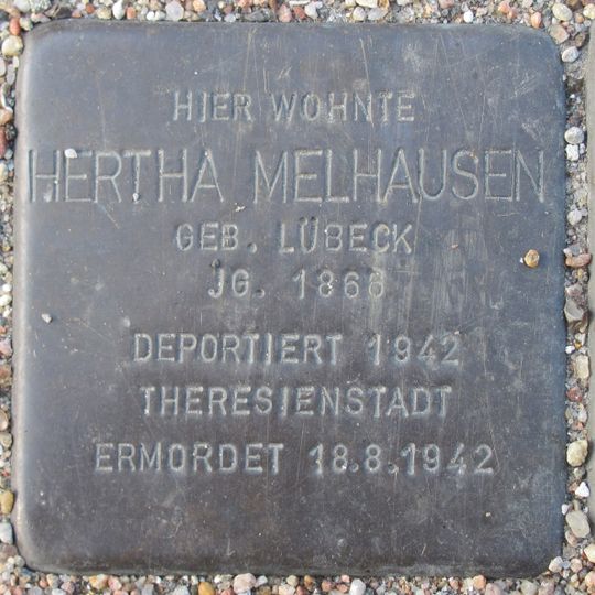Stolperstein en memoria de Hertha Melhausen