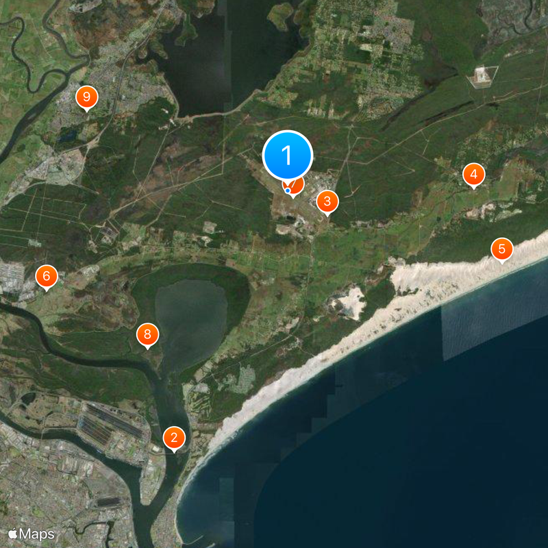 Newcastle Airport Map