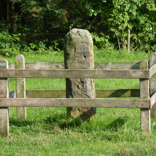 Leppenpaal in weide bij Oude Haaksbergerdijk 310; scheiding tussen Usseler- en Buursermarke