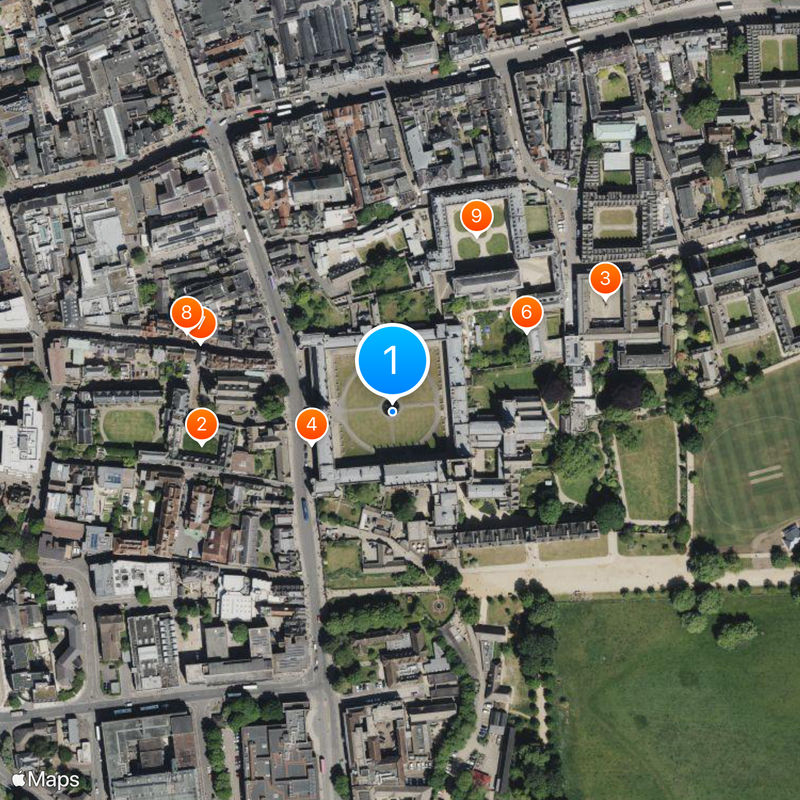 Christ Church College Mapa