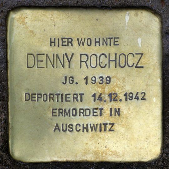 Stolperstein dedicated to Denny Rochocz