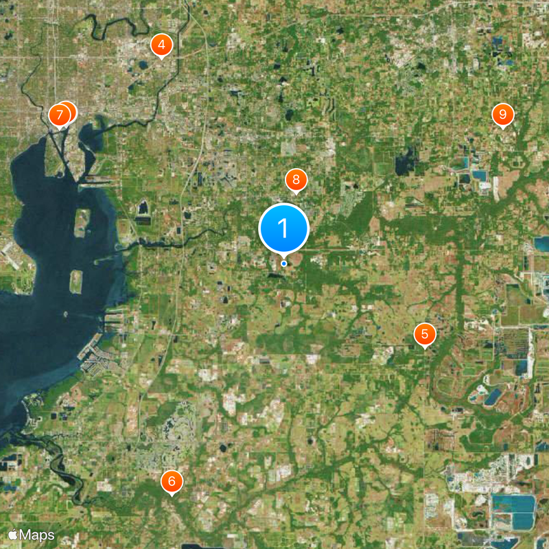 WFLA-TV Map
