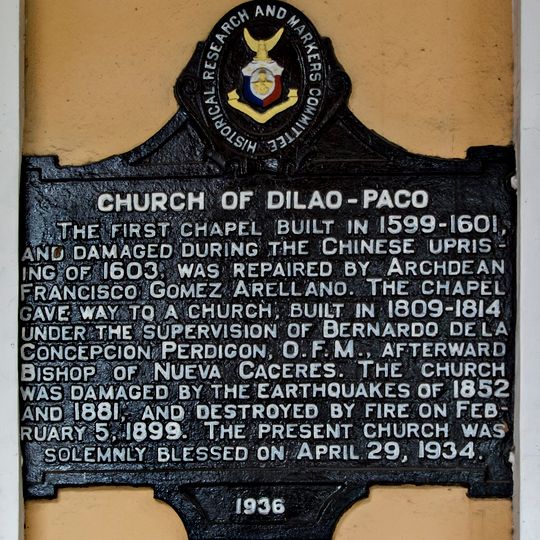 Church of Dilao–Paco historical marker