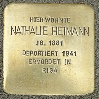 Stolperstein à la mémoire de Nathalie Heimann