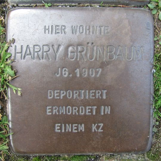 Stolperstein dedicated to Harry Grünbaum