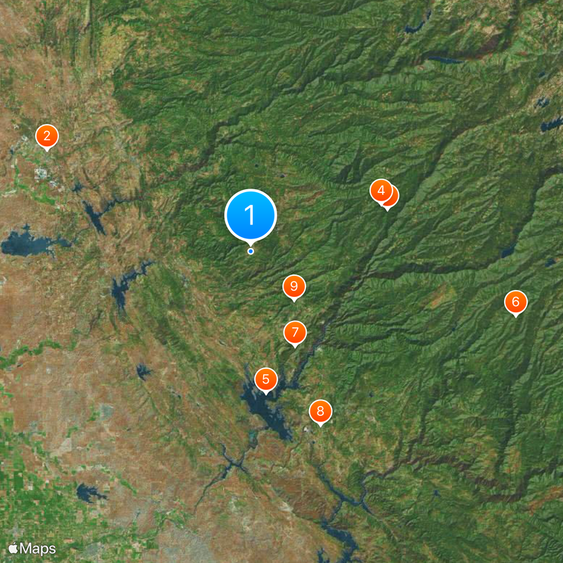 Comté de Calaveras Carte