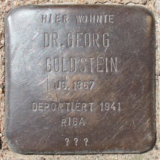 Stolperstein en memoria de Georg Goldstein