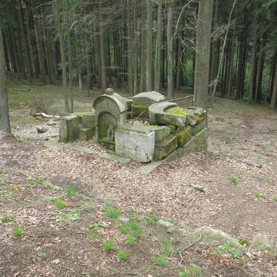 Ruina původní kaple Božího těla na vrchu Jáchym