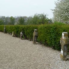23 old grave crosses in the old cemetery of Bingelrade