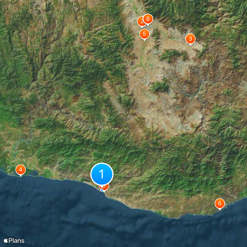 Puerto Escondido Map