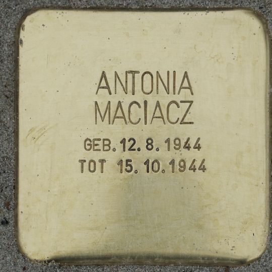 Stolperstein en memoria de Antonia Maciacz