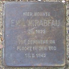 Stolperstein dedicated to Emil Mirabeau