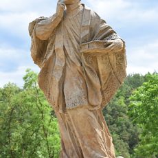 Socha sv. Jana Sarkandera na mostě hradu Veveří