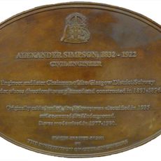 Commemorative plaque to Alexander Simpson