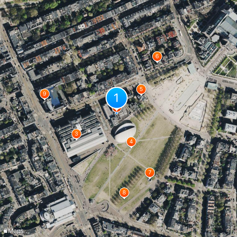 Wheatfield with Crows Map