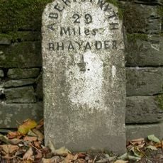 Milestone On Mountain Road to Aberystwyth, Mountain Road to Aberystwyth