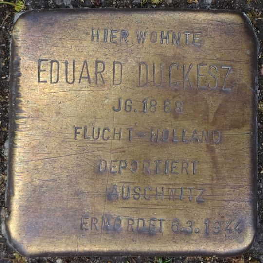 Stolperstein en memoria de Eduard Duckesz