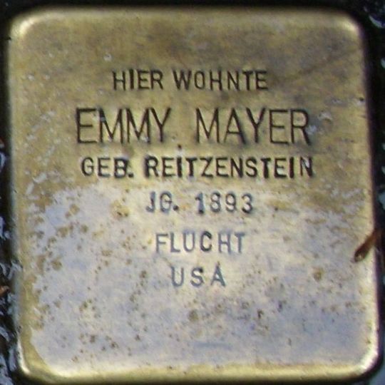 Stolperstein en memoria de Emmy Mayer