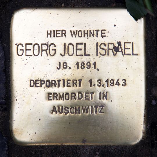 Stolperstein dedicated to Georg Joel Israel