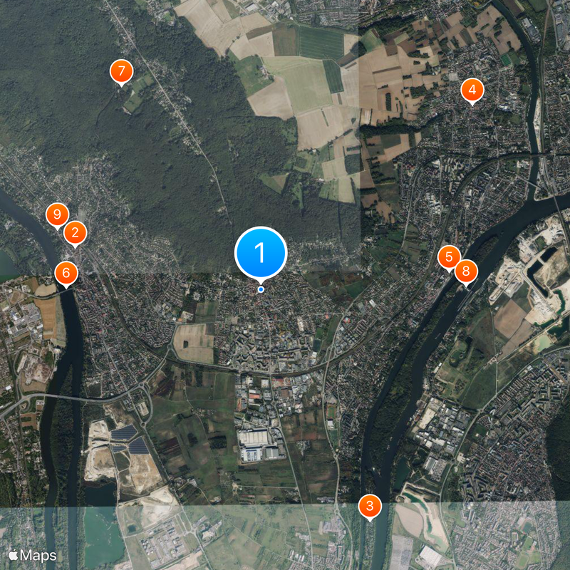 Chanteloup-les-Vignes Mappa