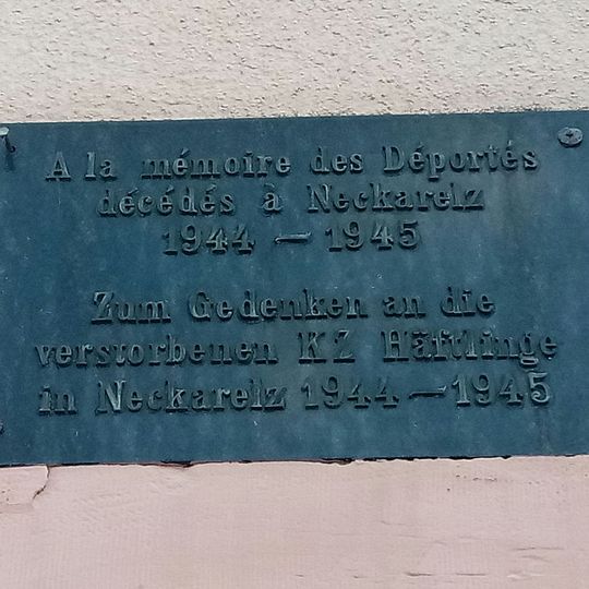 Gedenktafel Konzentrationslager Neckarelz