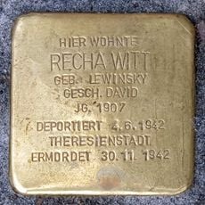Stolperstein en memoria de Recha Witt