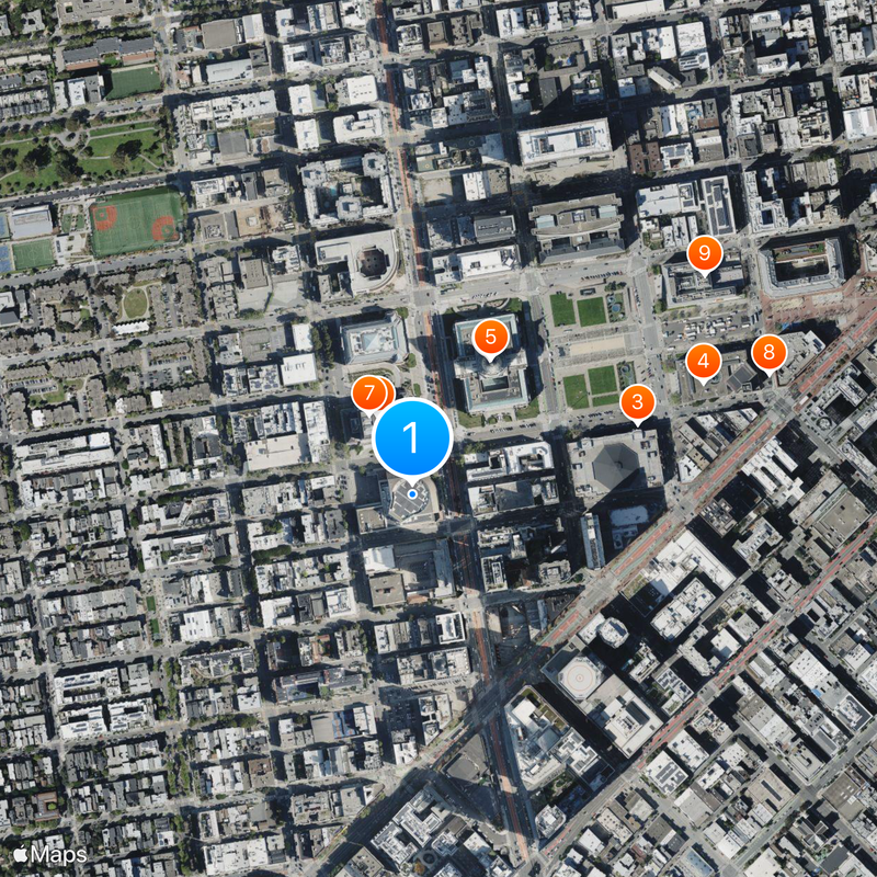 San Francisco Symphony Map