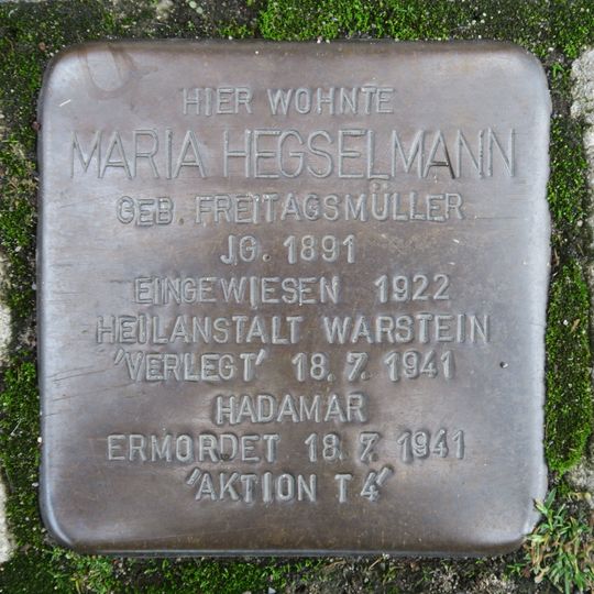 Stolperstein à la mémoire de Maria Hegselmann