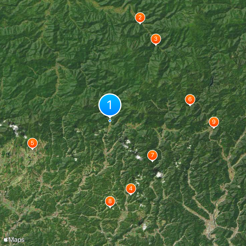 Nishiawakura Map