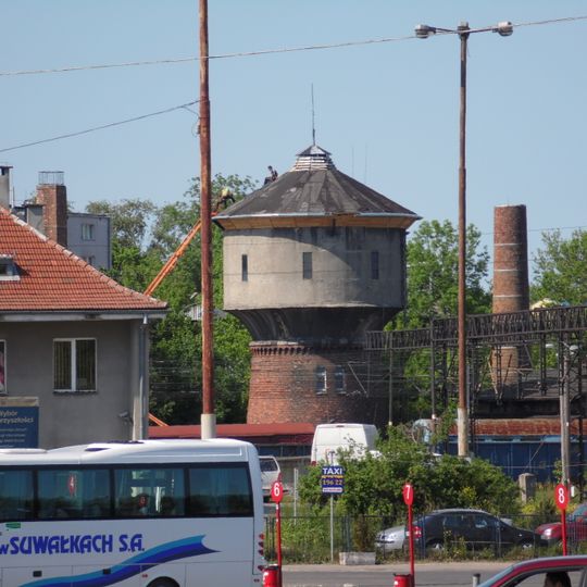 Water tower in Olsztyn, Main Train Station