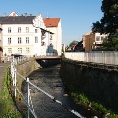 Most přes Kamenici v České Kamenici mezi náměstím Míru a školou