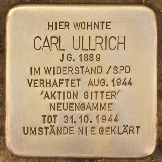 Stolperstein für Carl Ullrich