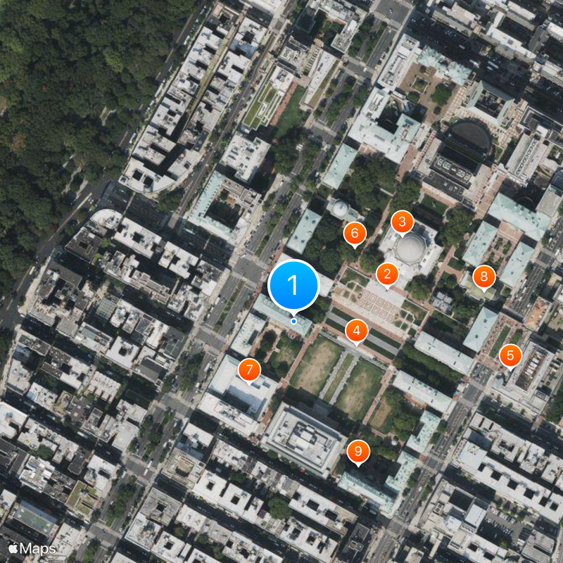 Columbia University Graduate School of Journalism Map