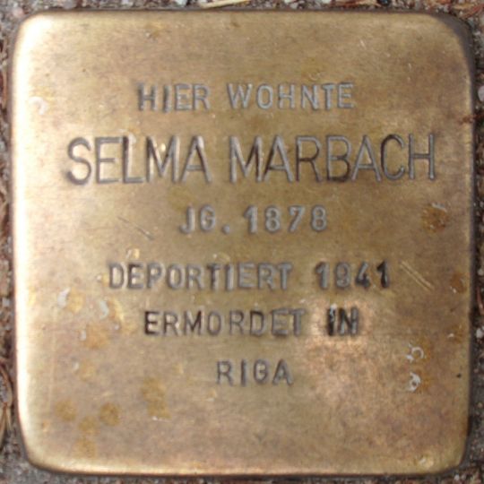 Stolperstein en memoria de Selma Marbach