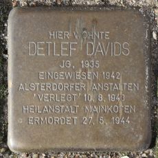 Stolperstein dedicated to Detlef Davids