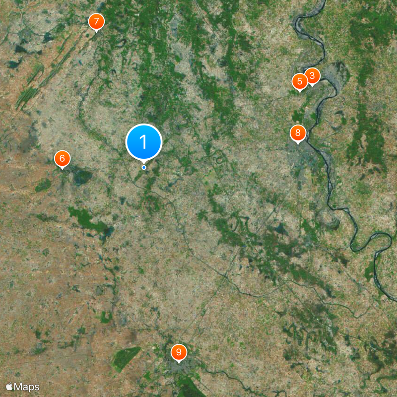 Govardhan Hill Map