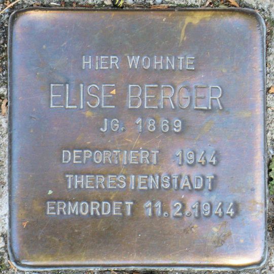Stolperstein en memoria de Elise Berger