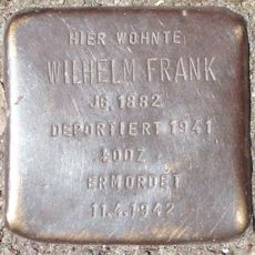 Stolperstein dedicated to Wilhelm Frank