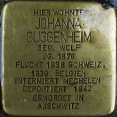 Stolperstein à la mémoire de Johanna Guggenheim