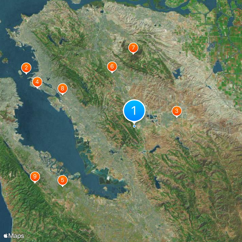 Hrabstwo Alameda Mapa