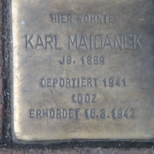 Stolperstein en memoria de Karl Maidanek