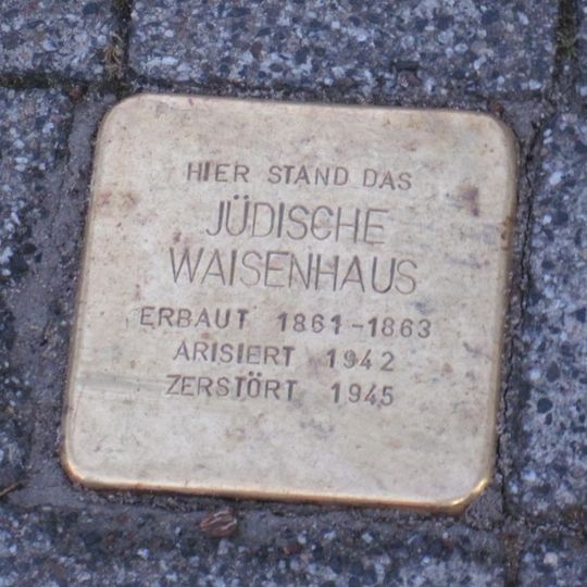 Stolperstein für das jüdische Waisenhaus