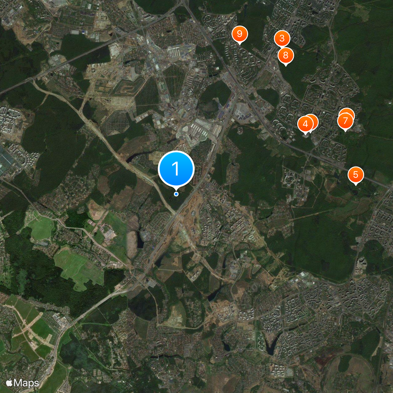 Kommunarka shooting ground Map